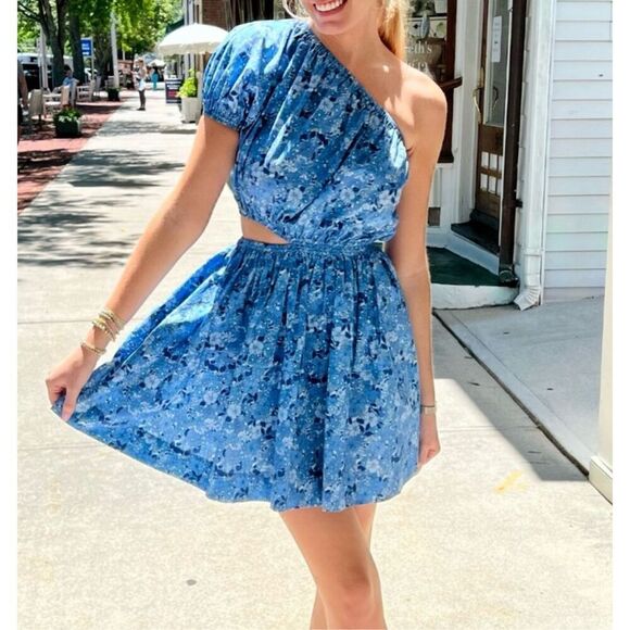 NWT The Westside Blue Pamela Cut-Out Mini Dress, Size XS - Picture 2 of 9